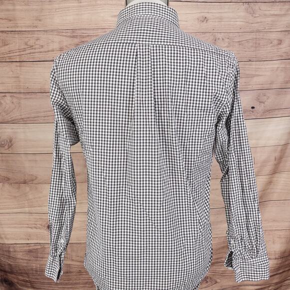NAT NAST BLACK WHITE GINGHAM CHECK BUTTON DOWN SHIRT MENS SIZE M MEDIUM - Picture 4 of 7